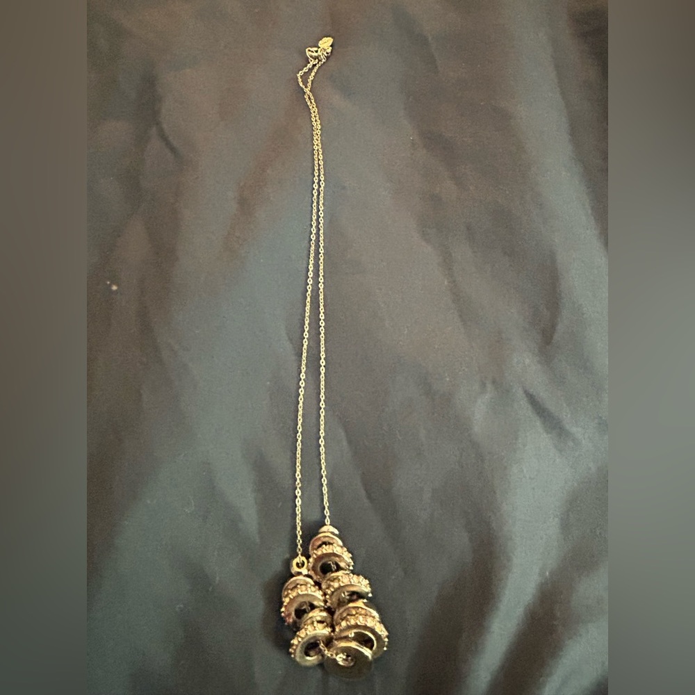 Silver necklace, with small “diamond studs”